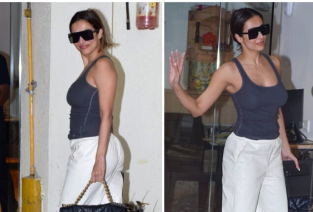 Malaika Arora looks sizzling in a black tank top with sweatpants