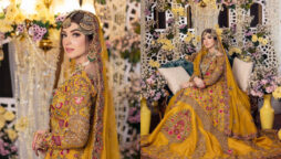 Kinza Hashmi radiates royalty in Canary yellow bridal attire