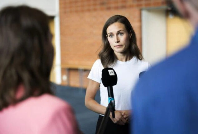 Finnish PM Sanna Marin takes a drug test