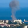 Drone attacks target the Russian Black Sea navy base in Crimea during the Ukraine war