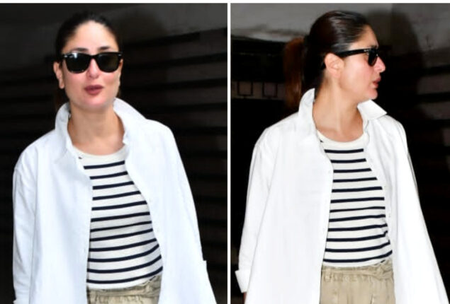 Kareena Kapoor steps out in white shirt to show her casual look