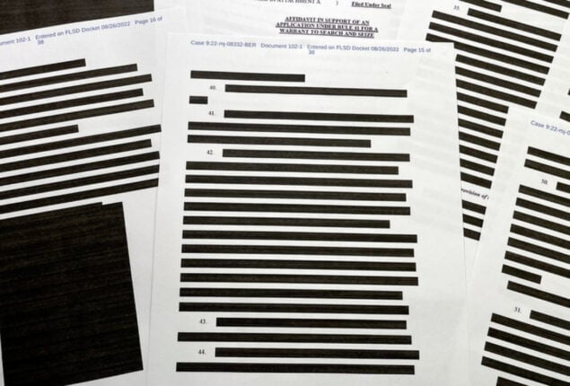 Trump’s affidavit offers hints about the scope of the FBI probe