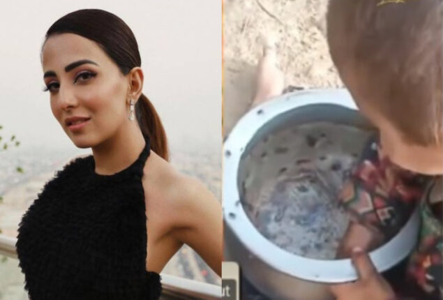 Ushna Shah shares heart-wrenching video of flood-ravaged child