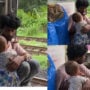 viral video shows little girl giving her father fruit on train; Watch