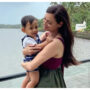 Dia Mirza is filled with happiness as she holds baby Avyaan.