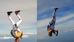 Skysurfer breaks his own world record