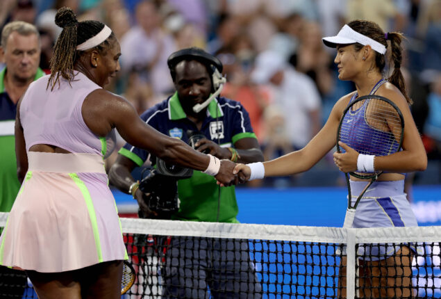 Serena Williams lost in straight sets to US Open champion Emma Raducanu