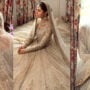 Mahira Khan looks breathtaking in an ivory bridal lehenga