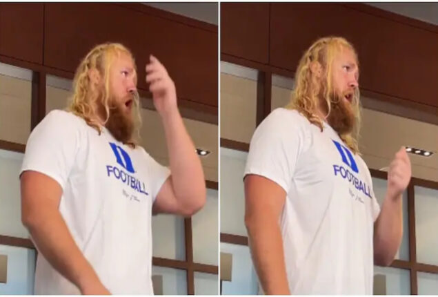 Texas Duke football player opera singing is viral video