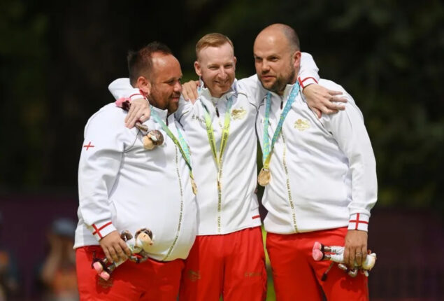 Team England wins Men’s Triples gold as they defeated Australia in Lawn Bowls