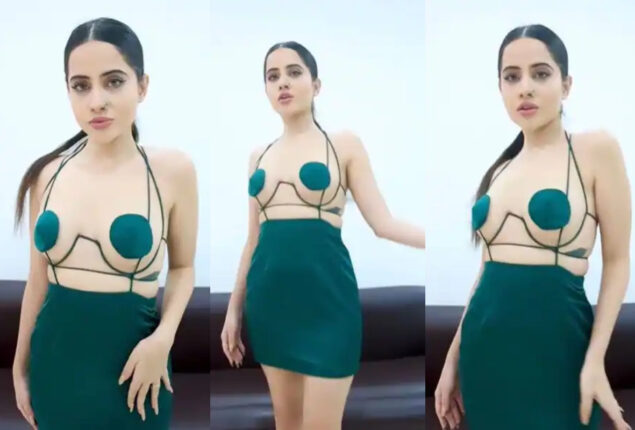 Urfi Javed putting on glamour in sexy dress & iconic nose ring; See