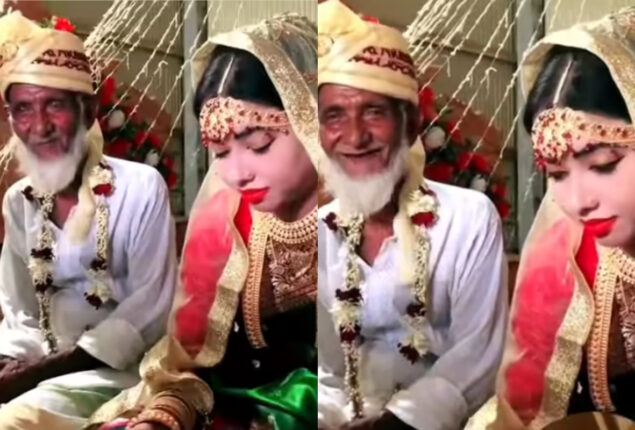 Netizens feel sorry for the young bride to marries old man