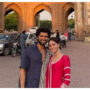 Ananya Panday, Vijay Deverakonda pose outside Rumi Darwaza in Lucknow
