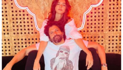 Farhan Akhtar and Shibani Dandekar twin in white.