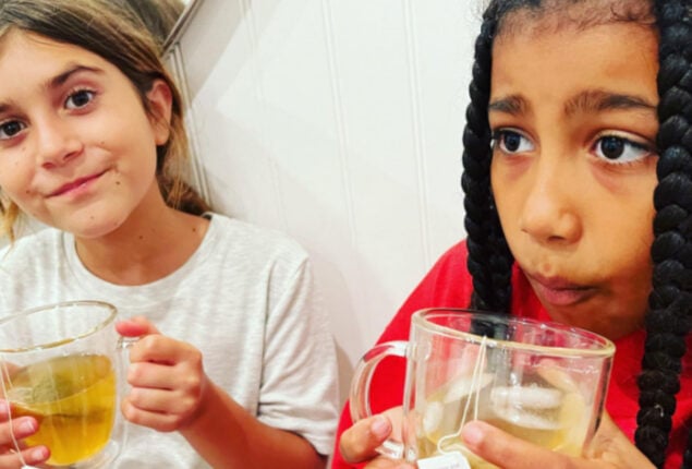 Scott Disick enjoys ‘tea time’ with Penelope and North West