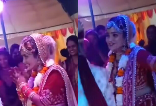 Shy bride dances to Bhojpuri song, delights internet