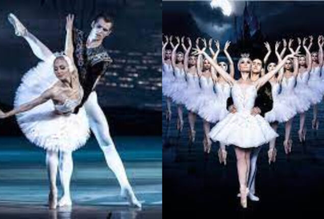 Ukrainian ballet dancers perform on a stage in the US