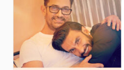 Ranveer Singh embraces Aamir Khan as they adorably poses