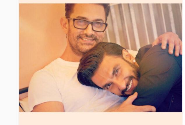 Ranveer Singh embraces Aamir Khan as they adorably poses