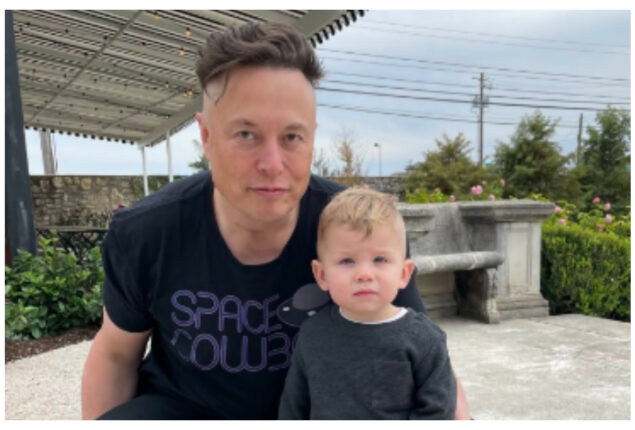 Elon Musk and son X A-XII flaunt same haircuts