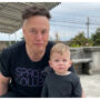 Elon Musk and son X A-XII flaunt same haircuts