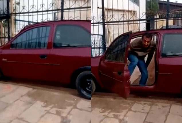 Watch the video Of Unique Entrance. Is This A Car Or Gate?