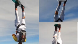 Skysurfer broke his own record amazed internet; Video viral