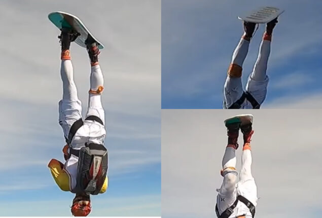 Skysurfer broke his own record amazed internet; Video viral