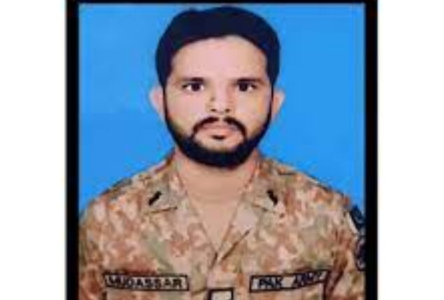 Funeral prayers of Chief Naik Mudassar Fayyaz offered at his hometown