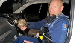 New Zealand police give little owl a ride