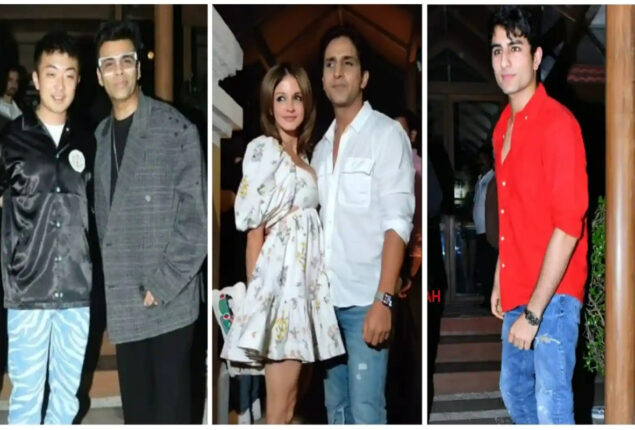 Sussanne Khan and Arslan Goni twining at Karan Johar’s party