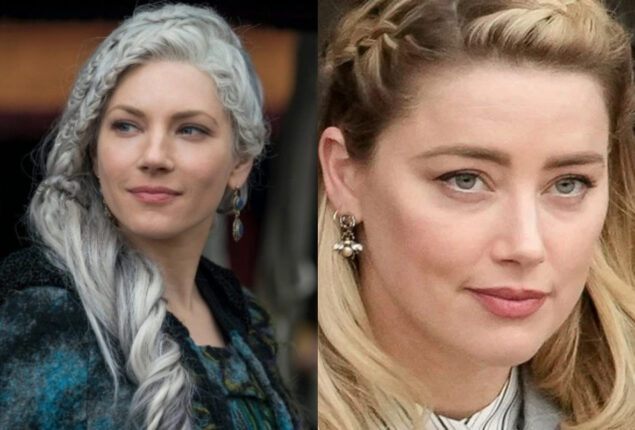 Vikings actress Katheryn Winnick in support for Amber Heard