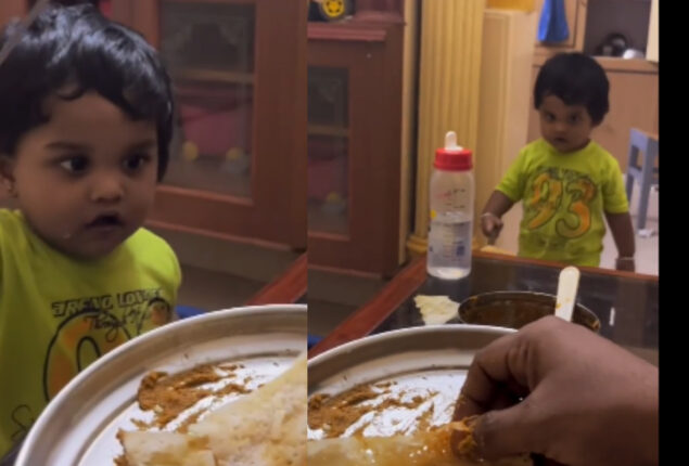 Watch: Video of baby feeding dosa to mom gets viral