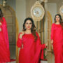 Fatima Effendi looks ravishing in beautiful red saree