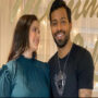 Hardik Pandya twins with his wife Natasa Stankovic and son