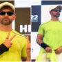 Hrithik Roshan looks handsome in neon at an event in Mumbai