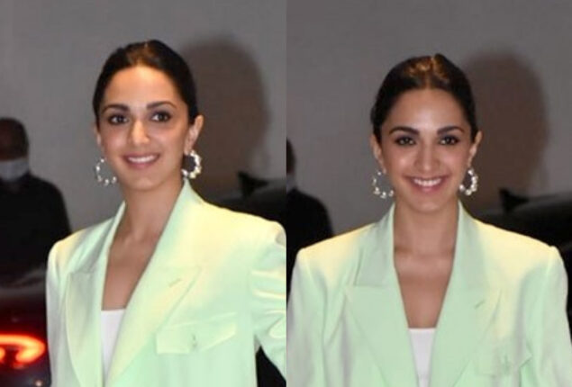 Kiara Advani Casts a Spell in sports pastel blazer with shorts