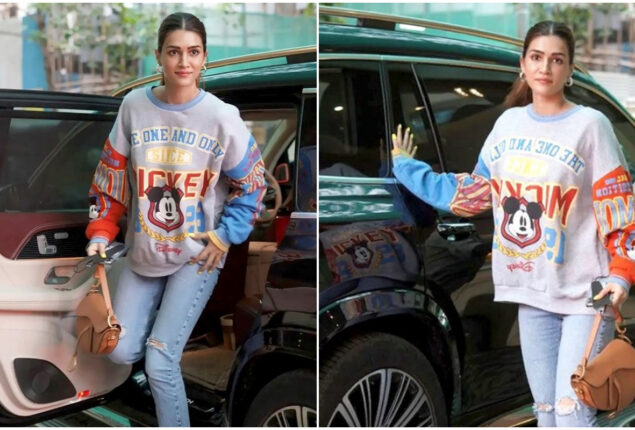 Kriti Sanon major winter fashion goals in Pull & Bear sweatshirt