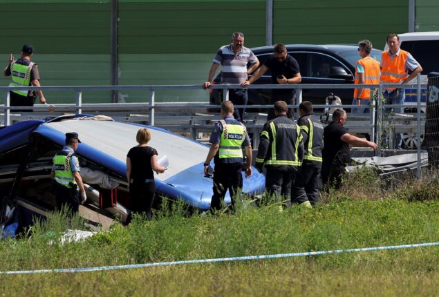 Croatia bus crash: 12 tourist dead, 31 injured