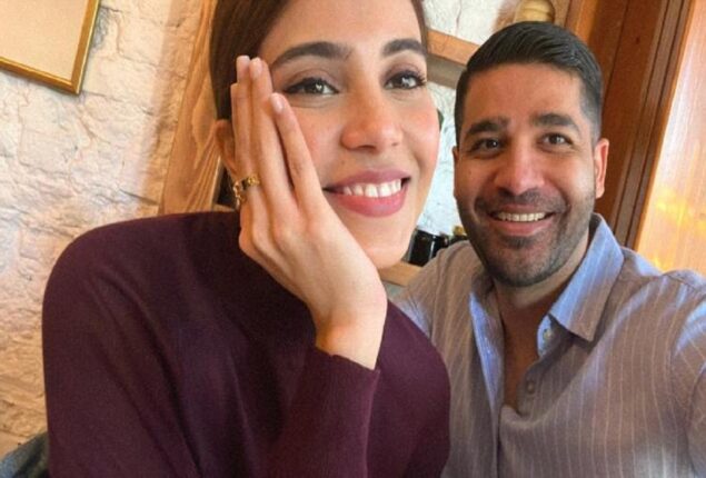 Minna Tariq in Singapore with Husband