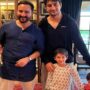 Saif Ali Khan is all smiles as he poses with his sons