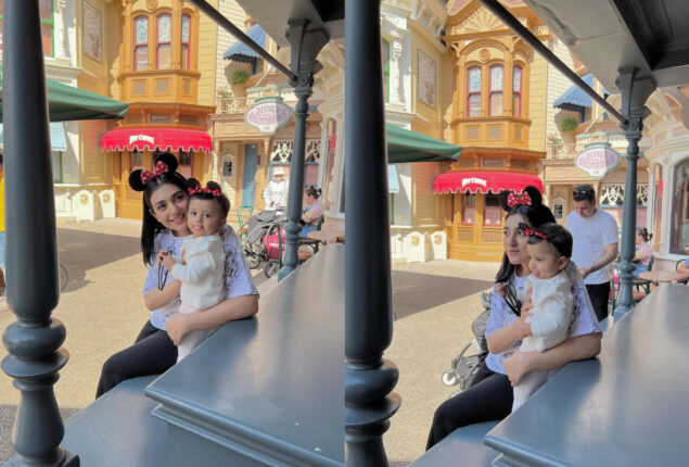 Sarah meets cutest Minnie at Disneyland