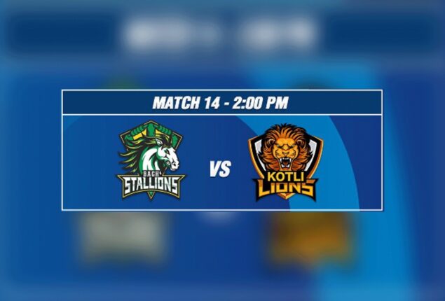 KPL Live Score 2022: Bagh Stallions Vs Kotli Lions | 14th Match