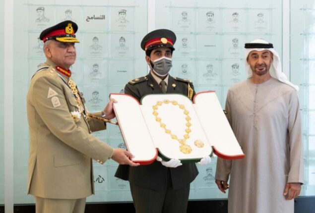 COAS Bajwa conferred Order of Union Medal by UAE President