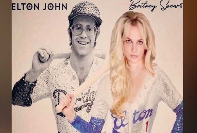 Britney Spears and Elton John look lovely on Hold Me Closer cover.