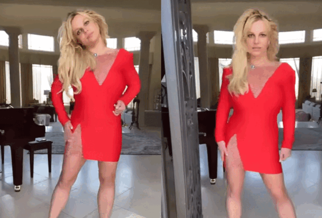 Britney Spears criticised for sharing another dancing video in cute red mini dress; See video