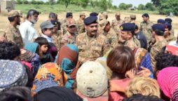 Corps Commander Balochistan visits flood-hit areas in Lasbela