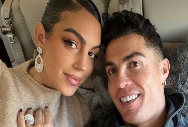 Georgina Rodriguez turns heads in a two million euro outfit in Manchester