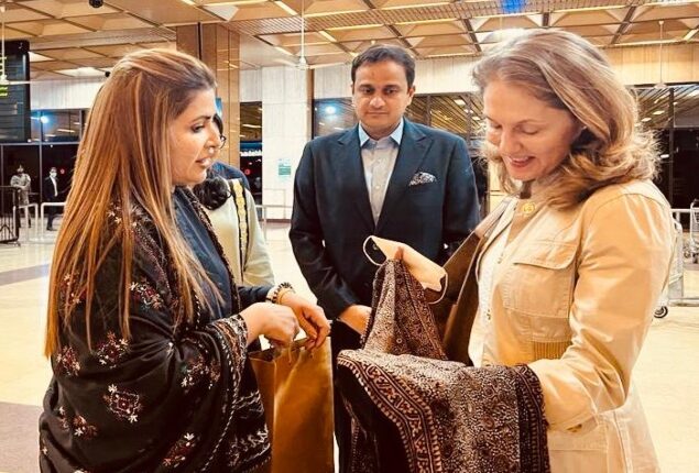 Jordan’s Princess Sarah Zeid arrives in Karachi