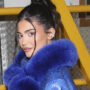 Kylie Jenner is glowing blue while being photographed in London